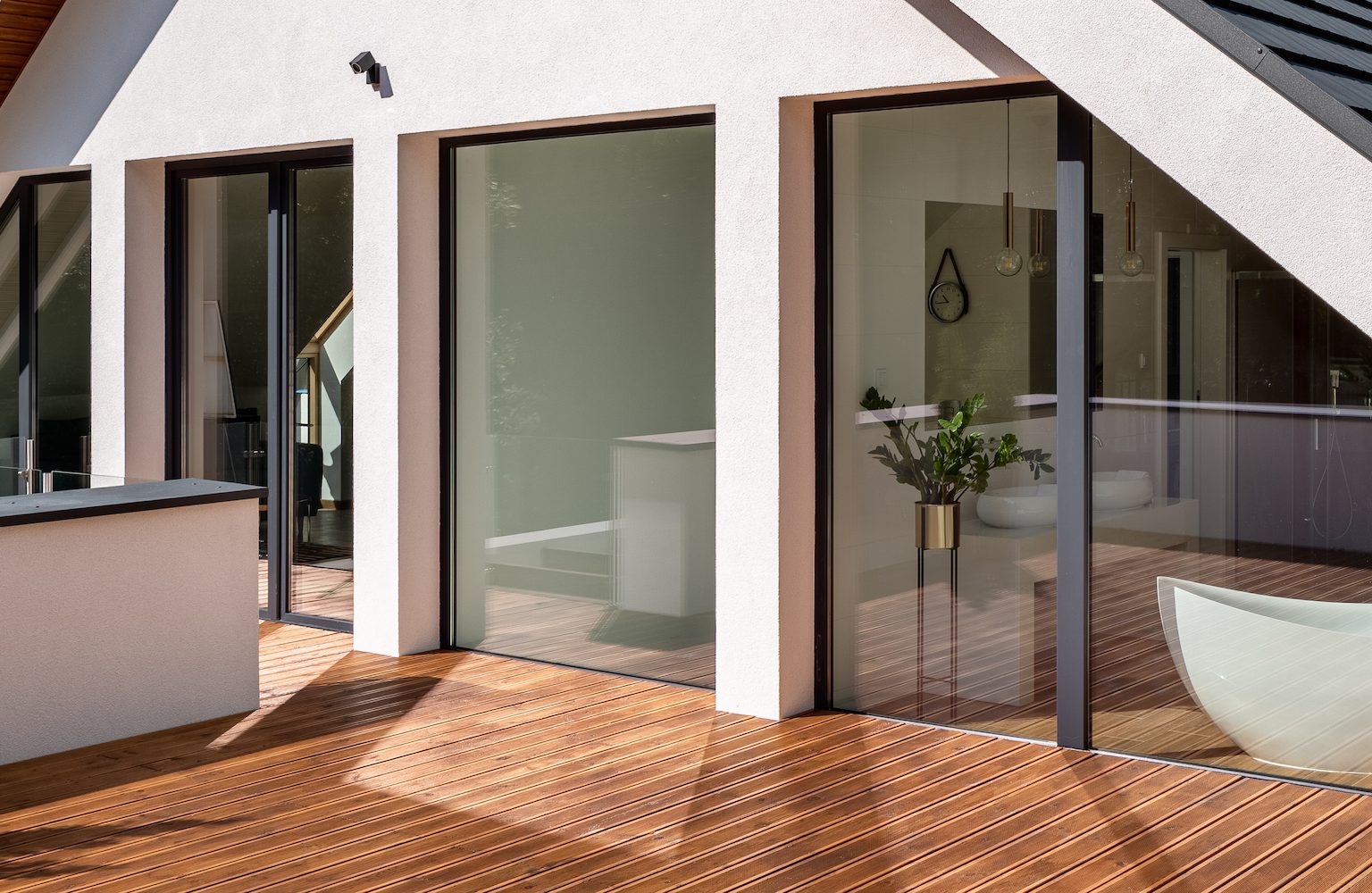 cortizo aluminium windows on a balcony