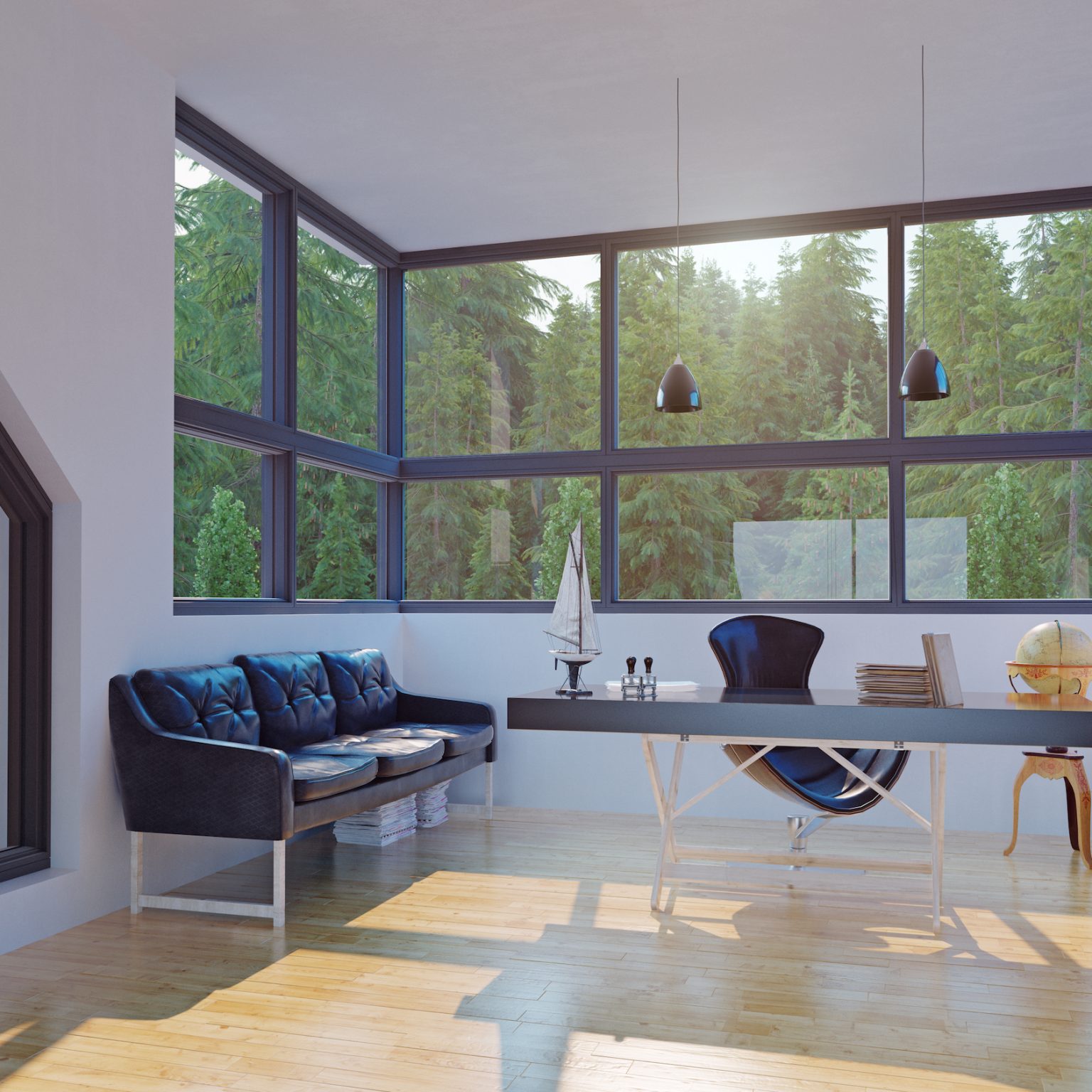 grey aluminium windows