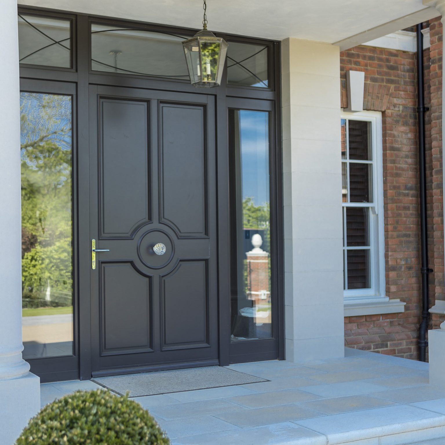 timber front door in black