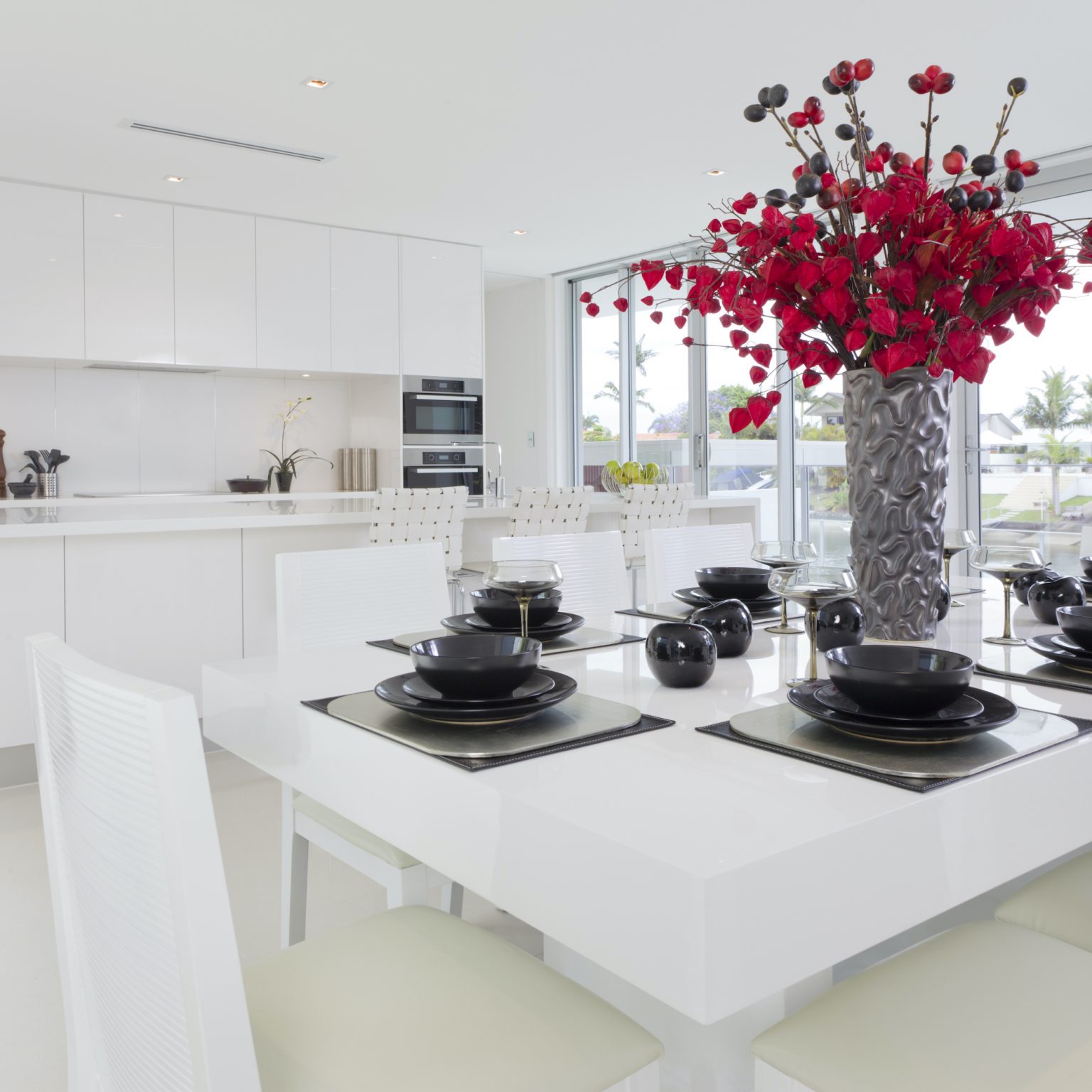 ob720 bifolding doors in white colour