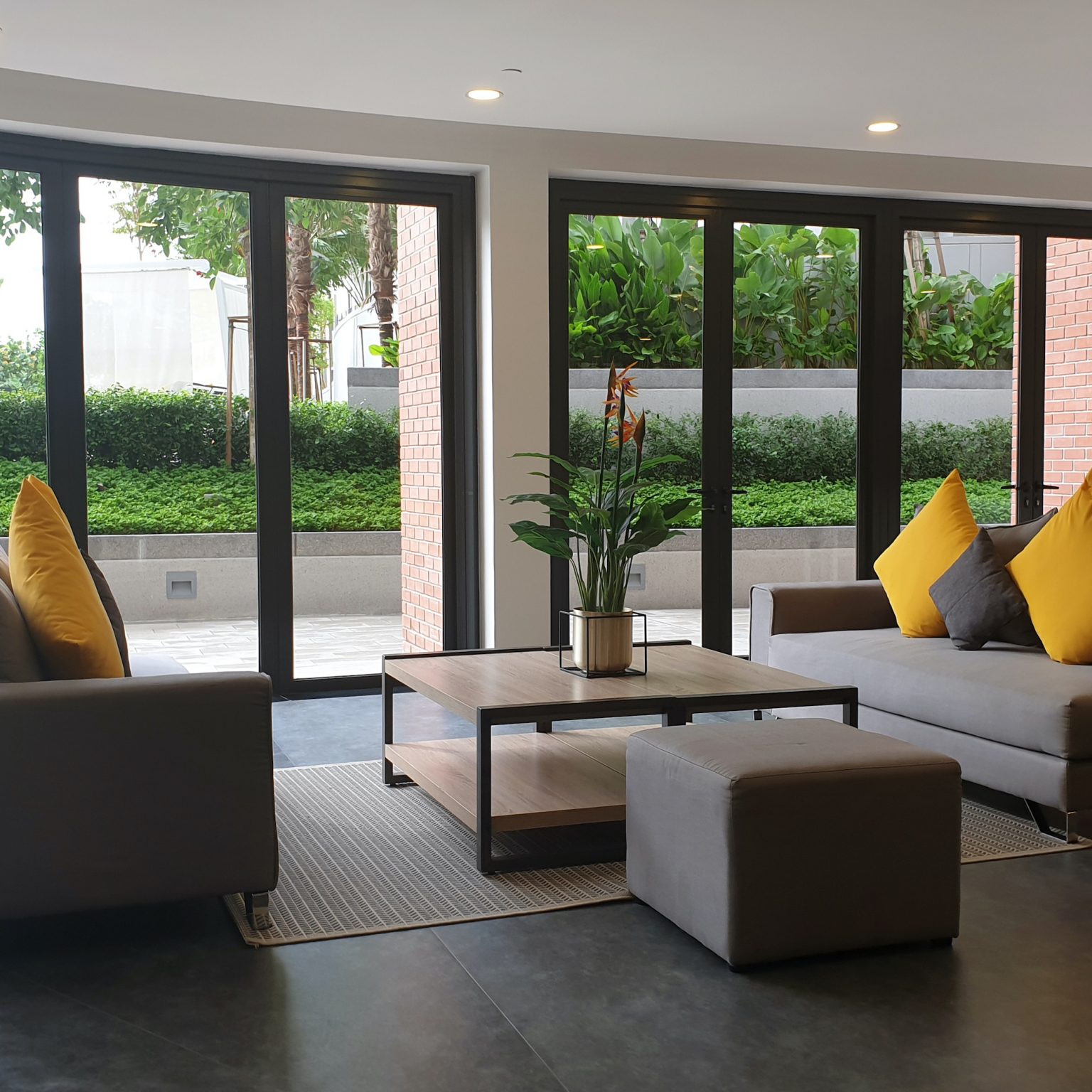 schuco ass70 bifolding doors black