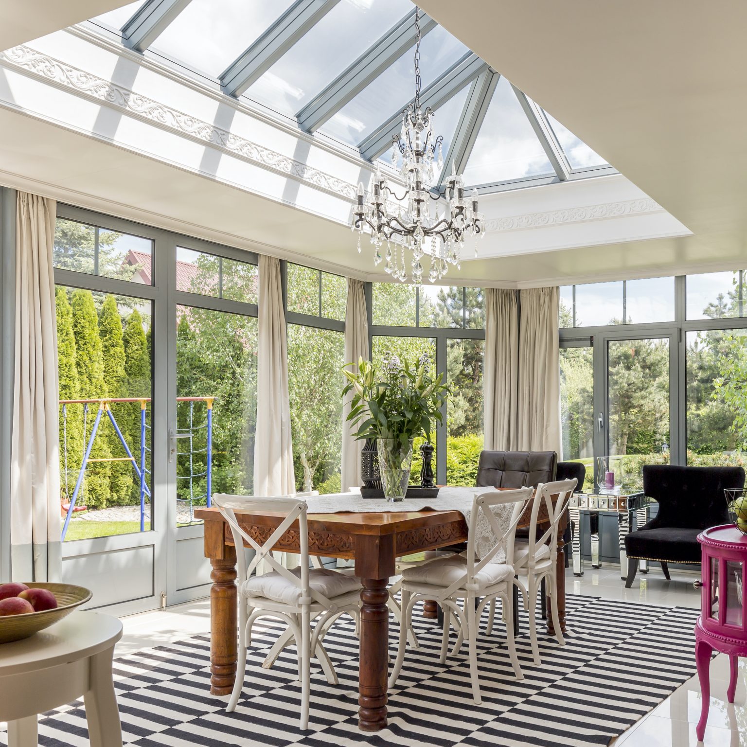 lantern roofs in large house