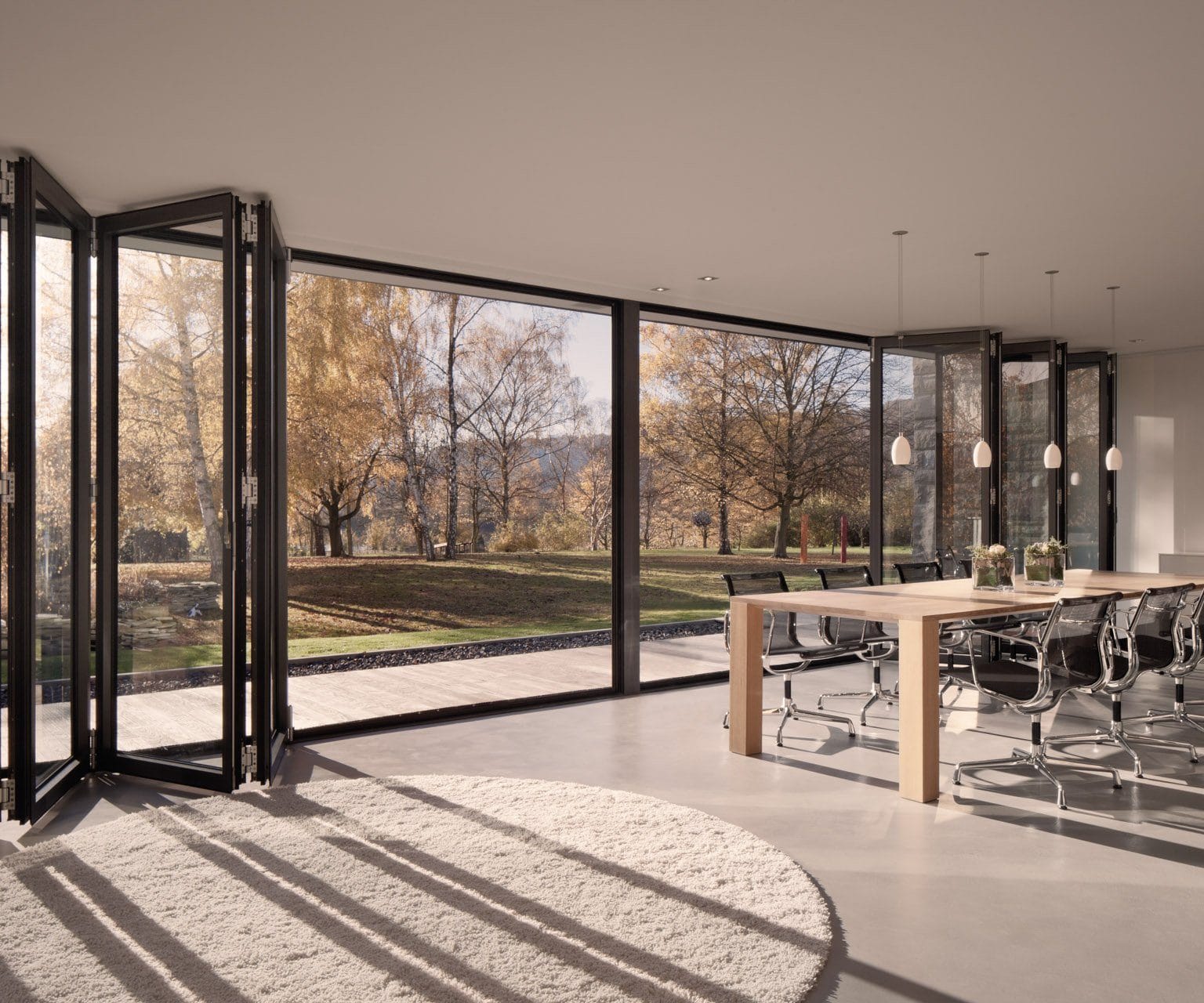 black solarlux ecoline bifolding doors
