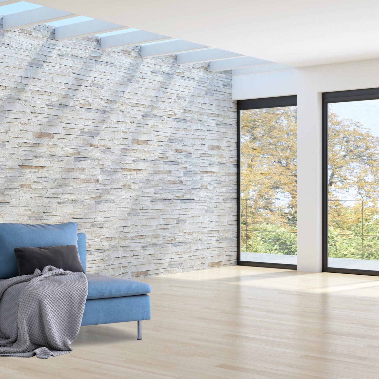 black fixed design windows