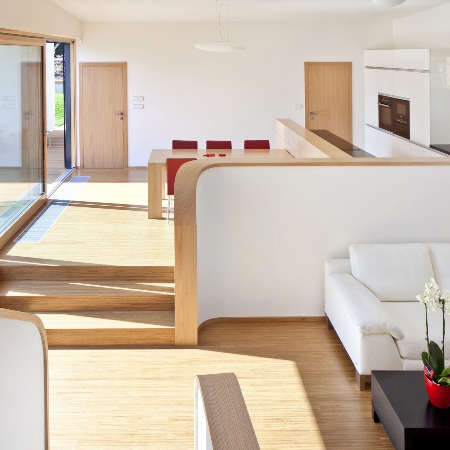 oak timber patio doors in new home