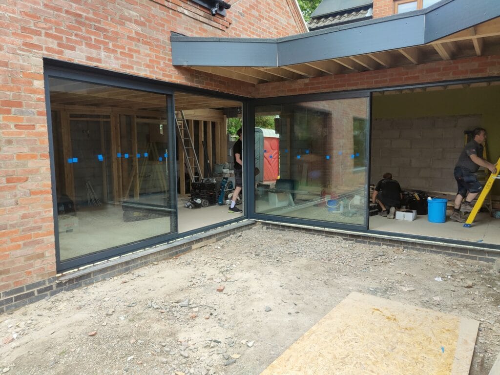 minimal sliding doors in Rutland in a corner design