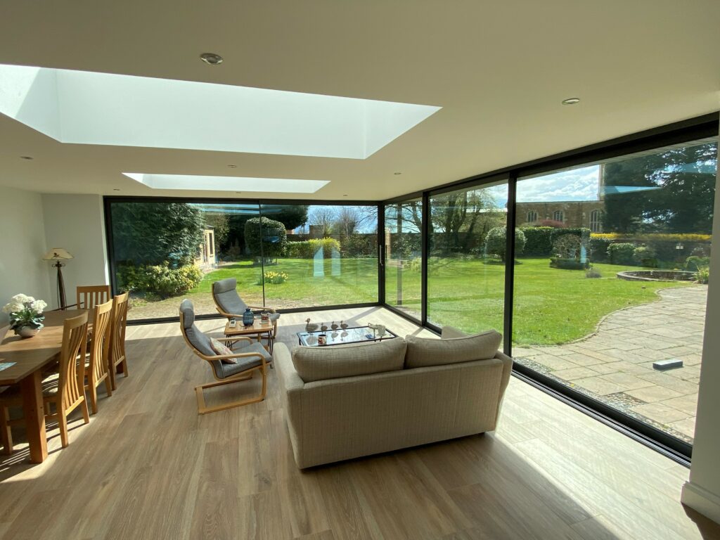 sliding doors in East Midlands to a grand new extension