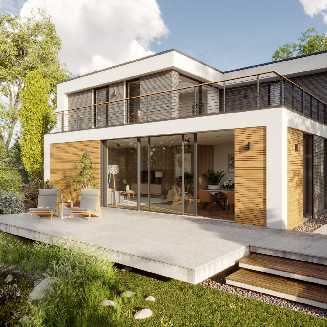 sunflex sf60 sliding doors in a contemporary home