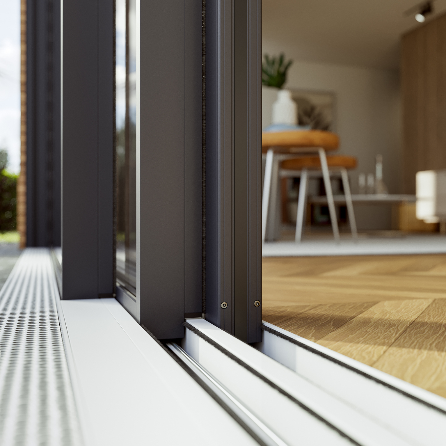 sunflex sf60 sliding door image of panels and tracks